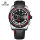 Top Luxury Brand MEGIR Men Sports Watches Men's Quartz Hours Chronograph 6 Hands Clock Man Leather Strap Military Wrist Watch