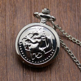 High Quality Full Metal Alchemist Dull Polish Pocket Watch Men's Quartz Watch P936