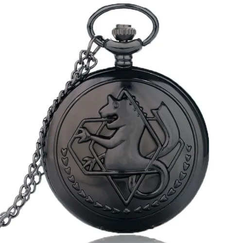 High Quality Full Metal Alchemist Dull Polish Pocket Watch Men's Quartz Watch P936