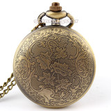 Bronze Dragon Deadpool fullmetal alchemist Pocket Watch Necklace Chain vintage Quartz pocket Fob watches Men Relogio De Bolso