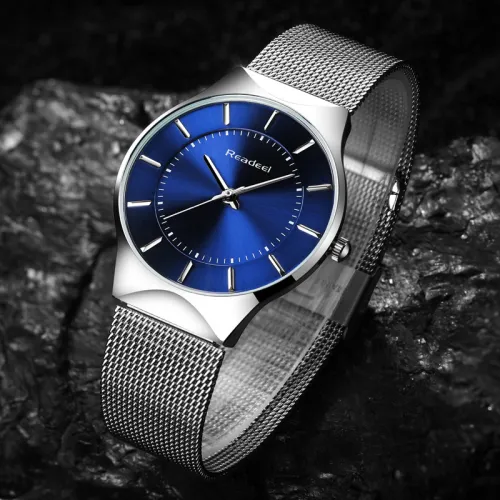 Readeel Men Watches Top Brand Luxury Blue Dial Ultra Thin Date Clock Male Steel Strap Casual Quartz Watch Men Sports Wrist WatchReadeel Men Watches Top Brand Luxury Blue Dial Ultra Thin Date Clock Male Steel Strap Casual Quartz Watch Men Sports Wrist Watch
