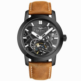 Relogio Masculino 2016 AILANG Men's Luxury Brand Military Mechanical Watches Leather Hollow Skeleton Watch Relojes Hombre