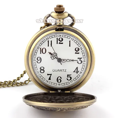 Bronze Dragon Deadpool fullmetal alchemist Pocket Watch Necklace Chain vintage Quartz pocket Fob watches Men Relogio De Bolso
