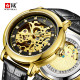 Wiske diamond full water-proof luminous watches men's business hollow automatic mechanical watches manufacturers selling