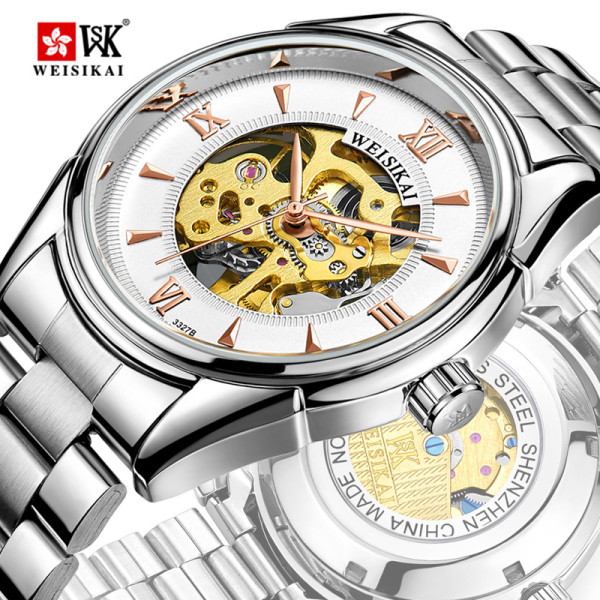Genuine Weisikai Mens Business hollow automatic mechanical watches manufacturers selling custom waterproof