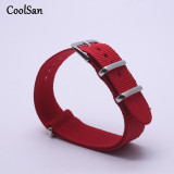Wholesale Stripe Cambo Solid Black Watch 18 20 22 24mm Multi Color Army Military nato fabric Nylon watchbands Strap Band Buckle