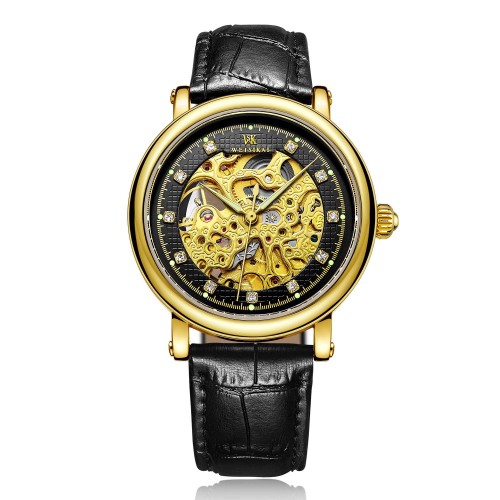 Wiske diamond full water-proof luminous watches men's business hollow automatic mechanical watches manufacturers selling