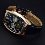 Forsining Tonneau Automatic Watches Men Luxury Brand Date Month Chronograph Flying Tourbillon Watch Mechanical Watch