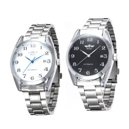 Luxury Sport Men Automatic Mechanical Military Watch Men's Full Steel Stainless Calendar Wristwatch LXH