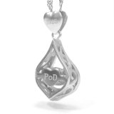 You Are The One  Designer Jewelry Twinkling Heart Collection Sterling Silver Pendant Necklace