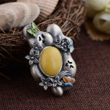 No Discount Quality Large Antique 925 Silver Brooches For Scarves And Dress Flower Royal Vintage Jewelry Gift#bw001