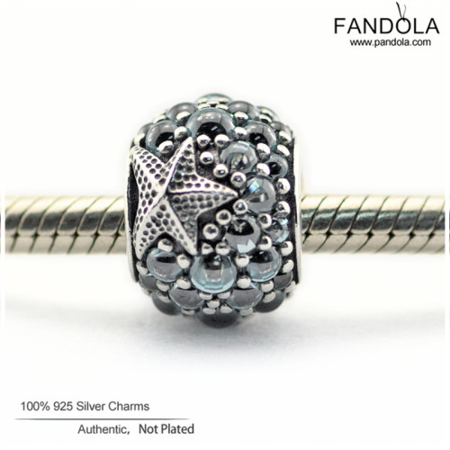 Fits Pandora Bracelets Original 925 Sterling Silver Oceanic Starfish Charm Beads for Jewelry Making DIY Fine FL396