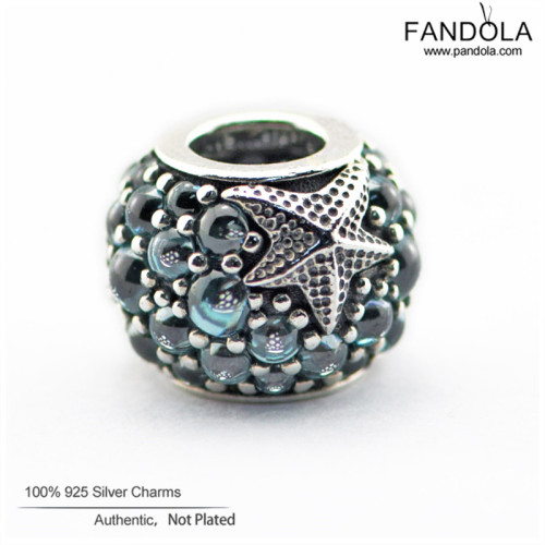 Fits Pandora Bracelets Original 925 Sterling Silver Oceanic Starfish Charm Beads for Jewelry Making DIY Fine FL396