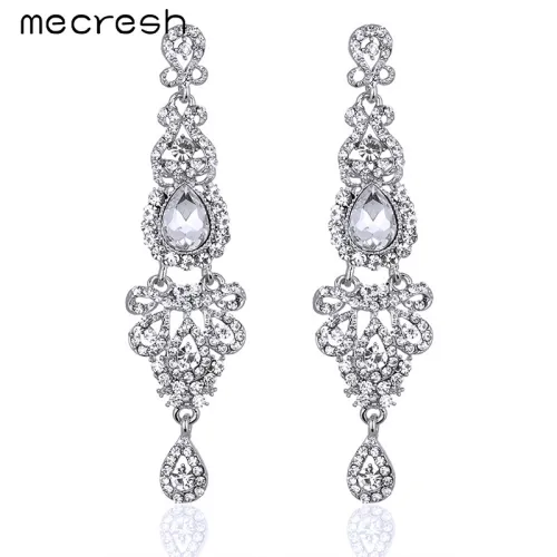 UMODE Four Prong Setting CZ Crystal White / Rose Gold Plated Dipper Hook Stud Earrings Jewelry for Women Boucle D'oreille UE0197