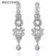 UMODE Four Prong Setting CZ Crystal White / Rose Gold Plated Dipper Hook Stud Earrings Jewelry for Women Boucle D'oreille UE0197