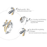 Viennois Brand New Fashion Jewelry Gold & Silver Plated Cross Rings For Women Size 7 8 9 Female Party Finger Ring