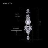 UMODE Four Prong Setting CZ Crystal White / Rose Gold Plated Dipper Hook Stud Earrings Jewelry for Women Boucle D'oreille UE0197