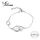 JewelryPalace 925 Sterling Silver Cubic Zirconia Teardrop Link ID Bracelet 8.58 Inch Statement Fine Jewelry Women Bracelet