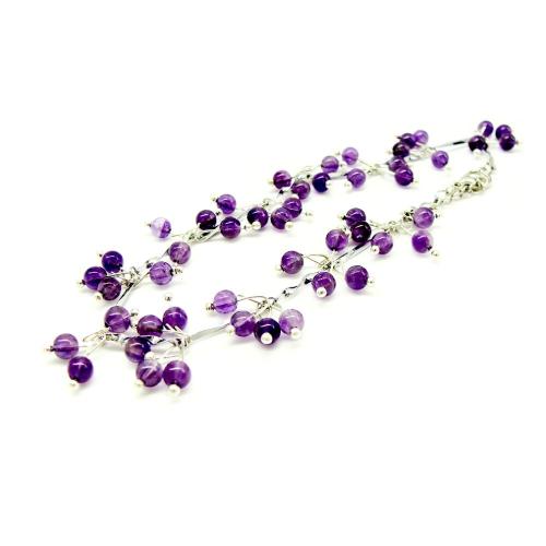 GVBORI Natural Amethyst Women Anklet Bracelet Fashion Jewelry Best Gift For Friend Popular Gift