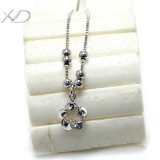 XD 925 sterling silver beaded foot chain with flower and extended chain fine jewelry for women wedding anklets SS026