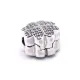 Fits Pandora charm bracelet Sterling Silver Original beads love petals clip with clear cubic zirconia Valentine's day gift