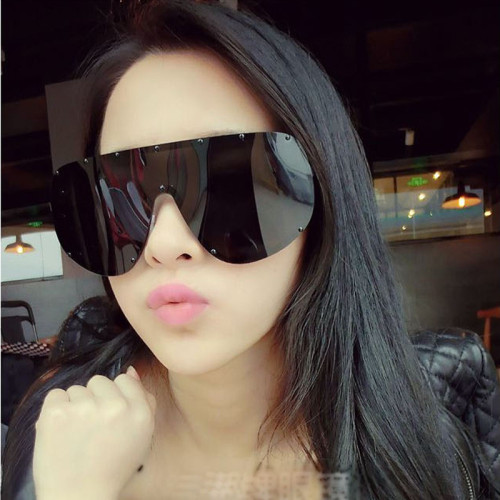 Unisex Reflective Oversized Polarized Mens Sunglasses Women Brand Designer Black Sun Glasses For Men Female Steampunk Goggles
