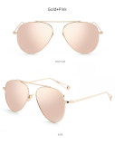 Women Rose Gold Mirror Aviation Sunglasses Brand Designer New Vintage Retro Sun Glasses For Female Lady Driving Fishing UV400