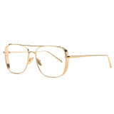 Square Oversized Vintage Clear Lens Prescription Glasses Gold Frame Men Women myopia glasses female eyeglasses oculos de grau