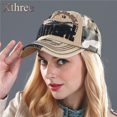 Xthree unisex camouflage baseball cap swag cap Casual Outdoor Sport snapback Hat for men Cap women gorra casquette Wholesale