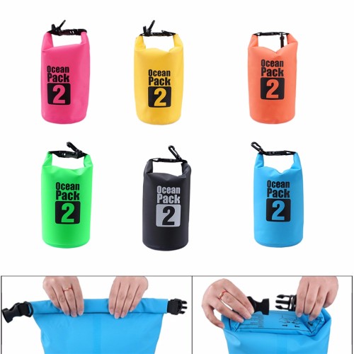2L Portable Waterproof Dry Bag Outdoor Sport Swimming Rafting Kayaking Sailing Canoe Storage Dry Bag Travel Kit