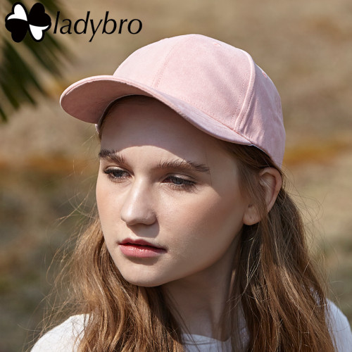 Ladybro Spring Suede Cap Pink Casual Women Cap Men Brand Outdoor Sport Bone Male Baseball Cap Women Snapback Dad Hat Cap Female