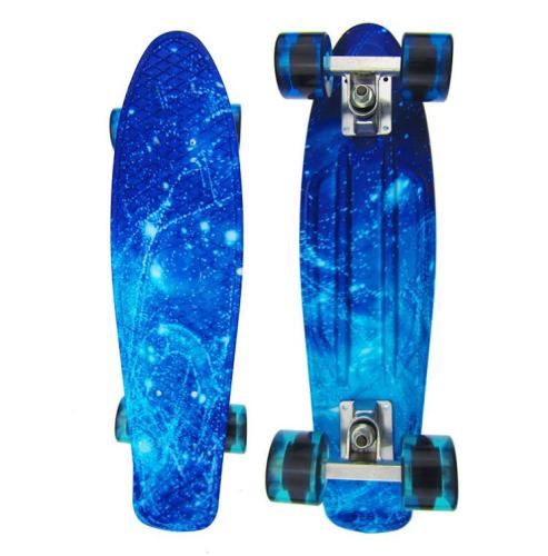 Trendy 100kg Load Long Board Retro Skateboard Starry Sky Pattern Durable Light Environmental For Outdoor Sport Skateboard