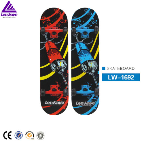 Lenwave Brand Skateboard Maple Wood Material Non-mainstream Style Teenagers/Adults Extreme Outdoor Sports Drift Skateboarding