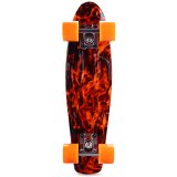 Street Printing Flame Pattern Style Skateboard Outdoor Sports Board Complete Retro Cruiser Long board Load Retro