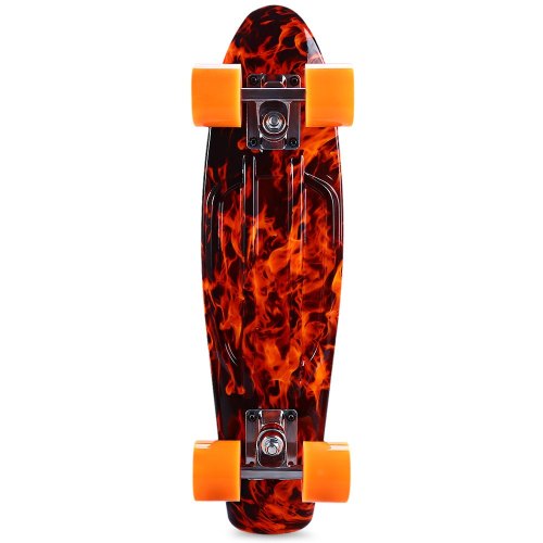 Street Printing Flame Pattern Style Skateboard Outdoor Sports Board Complete Retro Cruiser Long board Load Retro