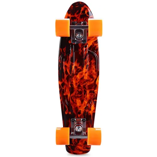 Street Printing Flame Pattern Style Skateboard Outdoor Sports Board Complete Retro Cruiser Long board Load Retro