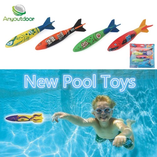 Diving torpedo throwing toys Games Sport outdoor Play Pools Water Fun Summer Children 1 set (include 4)