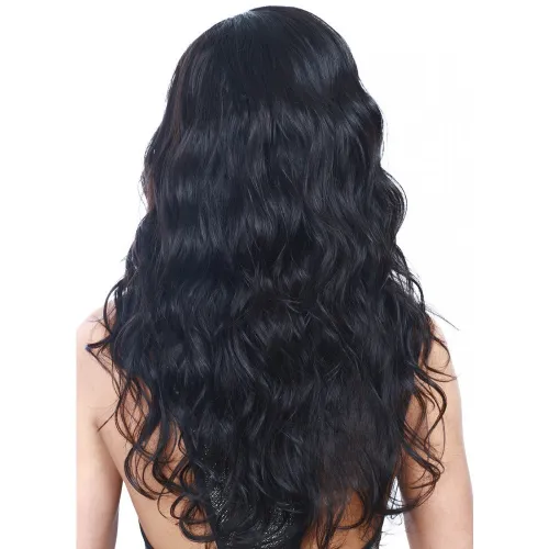 22 Inch #1 Indian Remy Hair Body Wavy Front Lace Wigs PWFU49