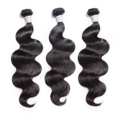 【Platinum 7A】10 -30  3 Bundles Body Wavy Virgin Brazilian Hair Natural Black 300g