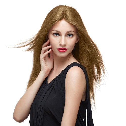 20  #8 Light Brown Indian Remy Straight Full Lace Wig