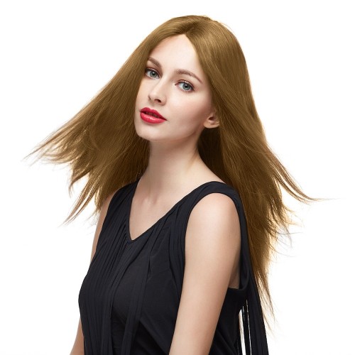 20  #8 Light Brown Indian Remy Straight Full Lace Wig