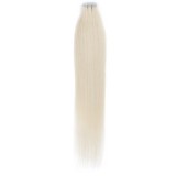 20pcs 50g Straight Tape In Hair Extensions #60 Platium Blonde