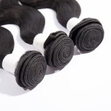 【Platinum 7A】10 -30  3 Bundles Body Wavy Virgin Brazilian Hair Natural Black 300g