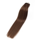 100s 0.5g/S Straight Micro Loop Hair Extensions #4 Chocolate Brown