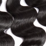 【Platinum 7A】10 -30  3 Bundles Body Wavy Virgin Brazilian Hair Natural Black 300g