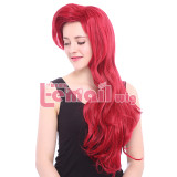 Free Shipping 70CM 2 Color Brown Red Women Long Wavy Synthetic Princess The Little Mermaid Ariel Wig Cosplay