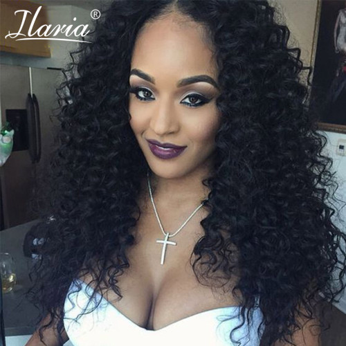 Density 150% Glueless Full Lace Human Hair Wigs Brazilian Kinky Curly Front Lace Wigs Lace Front Human Hair Wigs For Black Women