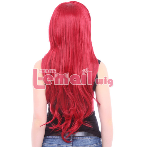 Free Shipping 70CM 2 Color Brown Red Women Long Wavy Synthetic Princess The Little Mermaid Ariel Wig Cosplay