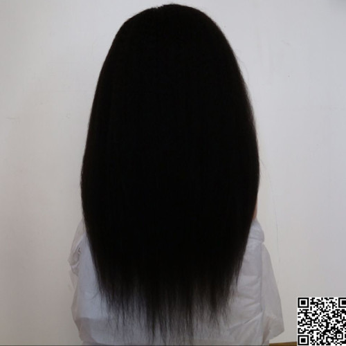 Kinky Straight Wig 8A Grade Brazilian Full lace Wigs Unprocessed Virgin Human Hair Wig With Baby Hair For Black Woman