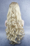 Wig cosplay Game of Thrones Daenerys Targaryen Jon Snow Cersei Lannister Long Wavy Blonde Wig with braid Anime Cosplay wig